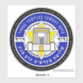 Drei Tempel bekämpfen Kunst, maßgeschneidert Vinyl Aufkleber (Blatt)