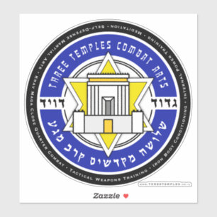 Drei Tempel bekämpfen Kunst, maßgeschneidert Vinyl Aufkleber