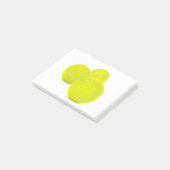 Drei Tennisbälle Post-it Klebezettel (angewinkelt)