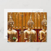 Drei thailändische Buddhas Postkarte (Vorne/Hinten)
