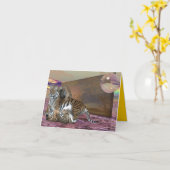 Drei Tiger Karte (Gelbe Blume)