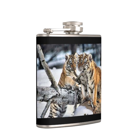 Drei Tigerjungen Flachmann (Rechts)