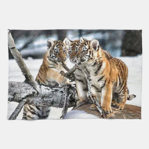 Drei Tigerjungen Handtuch
