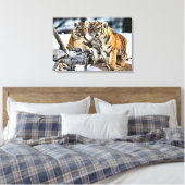 Drei Tigerjungen Leinwanddruck (Insitu (Schlafzimmer))