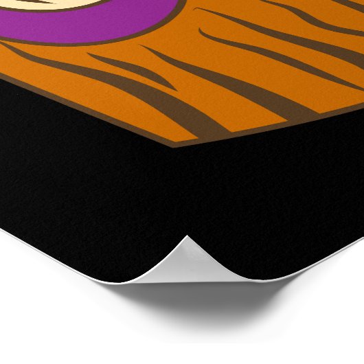 Drei Tiki-Statuen aus Holz, sonniges Schwarz Poster (Ecke)