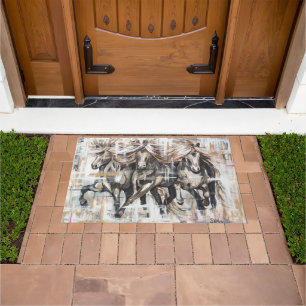 Drei Tölter Braun Fußmatte