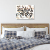 Drei Tölter Braun Leinwanddruck (Insitu (Schlafzimmer))