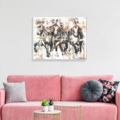Drei Tölter Braun Leinwanddruck (Insitu (Wohnzimmer))