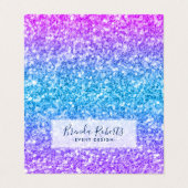 Drei Tones Imitate Glitzer Visitenkarten (Außenseite Aufgefaltet)