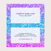 Drei Tones Imitate Glitzer Visitenkarten (Innenseite Aufgefaltet)