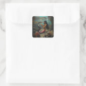 Drei Tongues Quadratischer Aufkleber (Tasche)