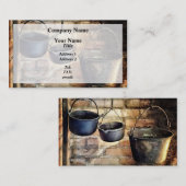 Drei Töpfe in der kolonialen Küche Visitenkarte (Vorne/Hinten)