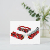 DREI TOY FIRE-MOTOR POSTKARTE (Stehend Vorderseite)