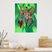 Drei traditionelle schwarze Frauen mit ethnischer  Poster (Küche)