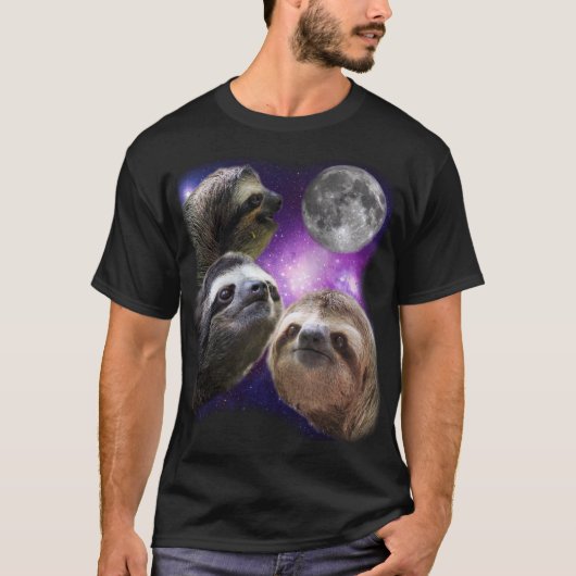 Drei Trägheiten, die am Mond heulen, mögen Wölfe T-Shirt (Vorderseite)