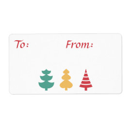 Drei Tree-Geschenketiketten