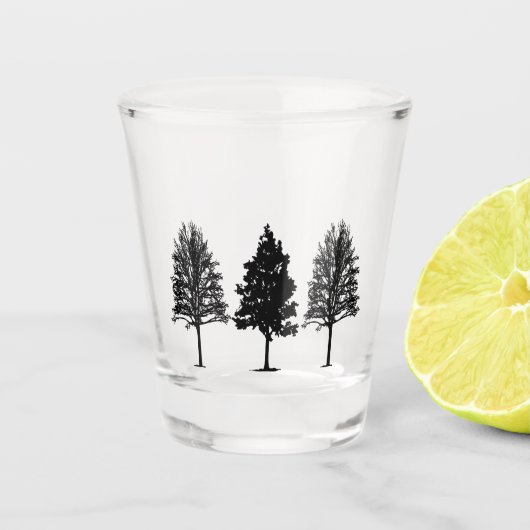 Drei Tree Shot Glas (Vorderseite)