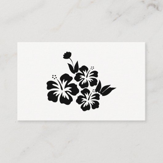 Drei tropische Blume aus schwarzem Hibiskus Visitenkarte (Vorderseite)