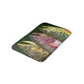 Drei Trout-Deko Badematte (Schrägansicht)