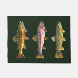 Drei Trout-Deko Fußmatte
