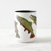 Drei Trout-Kaffee-Tasse Tasse (Zentrum)