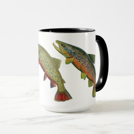 Drei Trout-Kaffee-Tasse Tasse (VorderseiteRechts)