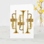 Drei Trumpets Karte (Gelbe Blume)