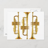 Drei Trumpets Postkarte (Vorne/Hinten)
