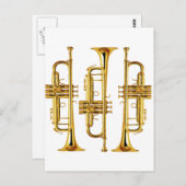 Drei Trumpets Postkarte (Vorne/Hinten)