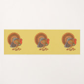 Drei Truthühner Stehend in Blätter Herbstfarben Yogamatte (Vorderseite (Horizontal))