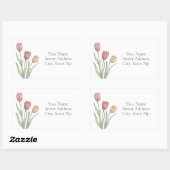 Drei Tulips farbiger Stift, Stift und Tinte Rechteckiger Aufkleber (Blatt)