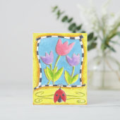 Drei Tulips Postkarte (Stehend Vorderseite)