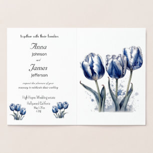 Drei Tulpen, Folien-Hochzeitseinladung Folienkarte