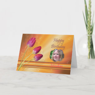 Drei Tulpen Foto Geburtstagskarte Karte