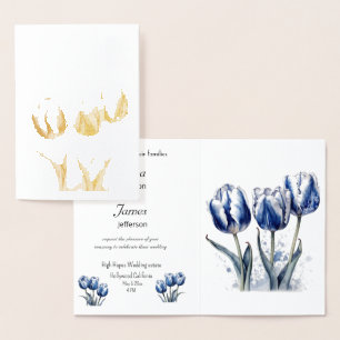 Drei Tulpen, Hochzeitsfolie Folienkarte