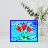 Drei Tulpen Postkarte (Stehend Vorderseite)