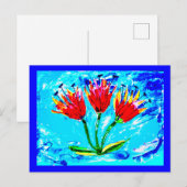 Drei Tulpen Postkarte (Vorne/Hinten)