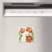 Drei Tulpenstudien im Jahr 2013 Magnet (In Situ (Geschirrspüler))
