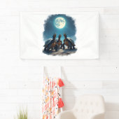 Drei Türken Howl auf dem Mond Wildlife Berg Tur Banner (Insitu)