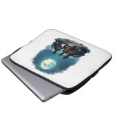 Drei Türken Howl auf dem Mond Wildlife Berg Tur Laptopschutzhülle (Vorne Knopf)