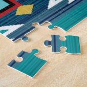 Drei türkisfarbene Kokopelli Jigsaw Puzzle (Seite)