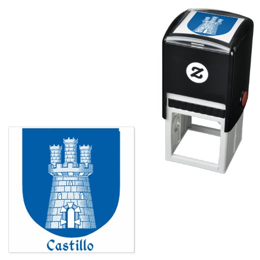 Drei Türme Turret Castillo Spanien Nachname Permastempel (Beispiel)