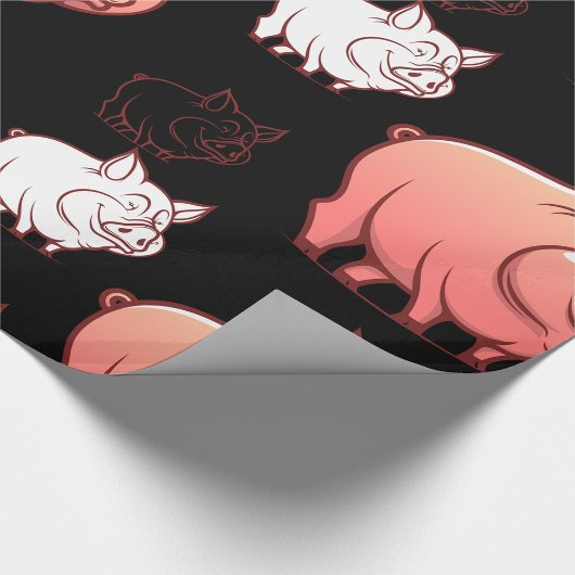 Drei Umschlagpapier für Schweine Geschenkpapier