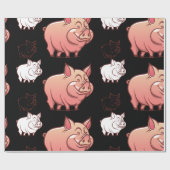 Drei Umschlagpapier für Schweine Geschenkpapier (Flach)