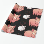 Drei Umschlagpapier für Schweine Geschenkpapier (Ungerollt)