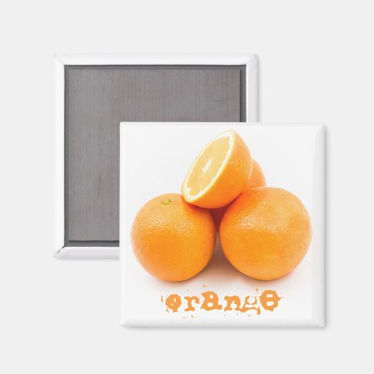 Drei und eine halbe Orange Magnet (Vorderseite/Rückseite)