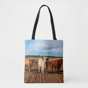 Drei unheimliche Hochlandkühe, Tasche-Einkaufstas Tasche