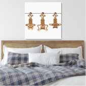Drei unkluge Affen Leinwanddruck (Insitu (Schlafzimmer))