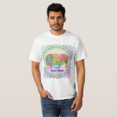 Drei Vasen Blumen T-Shirt (Vorne ganz)