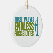 Drei Ventile unendliche Möglichkeiten Musik Keramik Ornament (Rechts)